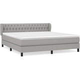 Maison Chic Box spring postelja - Vzmetna postelja z vzmetnico svetlo siva 180x200 cm blago SL13549, (21901141) | Shoptok.si