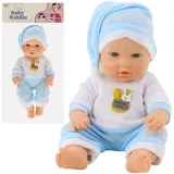 Doll in Blue Pajamas, Hat, Movable Arms and Legs, 30cm