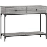 Maison Chic konzolna miza - miza ob steni siva sonoma 100x34,5x75 cm inženirski les, (21786631) | Shoptok.si