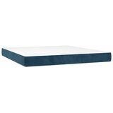  Krevet s oprugama i madracem tamnoplavi 160x200 cm baršunasti | shoptok.hr
