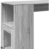 vidaXL Barska miza s policami siva sonoma 101x40x103,5 cm inž. les | Shoptok.si