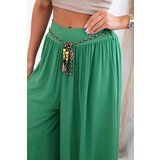 Kesi Włoski Women's wide-leg viscose trousers green | Eponuda.ba