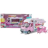 Magic Toys Pink Food Truck avtomobilček na poteg nazaj s funkcijo 1/28 | Shoptok.si