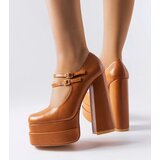Gemre Brown high block heel pumps Chouinard | Shoptok.si