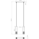 Sollux SL.1687 - visilica na sajli lami 2xGU10/10W/230V, beo | Eponuda.com