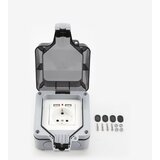 INF Vodotesna stenska vtičnica s pokrovom, z 2 USB vhodoma Grey, (21275515) | Shoptok.si