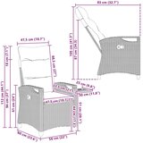  Ležaljka u vrtu 56 x 60 x 112 cm čelik | shoptok.hr