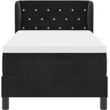  s opruga kutije s uzglavljem Crna 80 x 200 cm Baršun | shoptok.hr