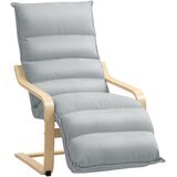 HOMCOM počivalni naslonjač poliester, breza laminat 93–114D x 67Š x 105V cm Svetlo siva, (5000242898) Cene