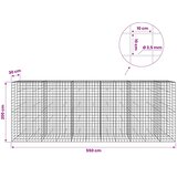  Gabion s žicom debljine 3,5 mm i mrežom 10x10 cm 550x30x200 cm | shoptok.hr