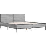  Posteljni okvir siva sonoma 140x190 cm inž. les in kovina | Shoptok.si