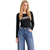 Liu Jo Majice z dolgimi rokavi BASIC T-SHIRT TF6248 JS003 Črna Cene