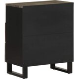  Noćni ormarić crni 50x33x62 cm Puno drvo Mango | Eponuda.com