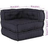  Modularna sofa 2 pcs Antracit 140 x 70 x 56 cm Tkanina | Eponuda.ba