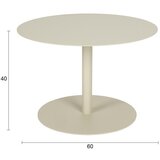 Zuiver Kremno bela jeklena okrogla klubska mizica ø 60 cm Snow – | Shoptok.si