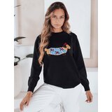 DStreet Damski sweter z aplikacją psa CHICPAWS czarny | Shoptok.si
