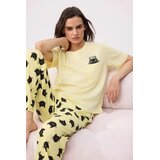 TRENDYOLMILLA Ženski set pidžame Thmss25Pt00161, Žuti Cene