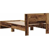  Okvir kreveta s uzglavljem s uzglavljem Staro drvo 90 x 200 cm | shoptok.hr
