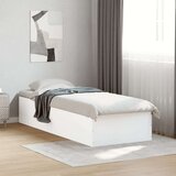 vidaXL Posteljni okvir bel 100x200 cm inženirski les | Shoptok.si