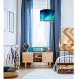 Duolla - Luster na kablu PRINT L 1xE27/40W/230V prečnik 45 cm crna/tirkizna | Eponuda.com