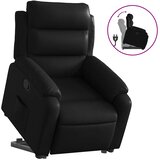  Naslonjač na podizanje od umjetne kože crni | shoptok.hr