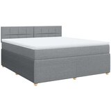 vidaXL Krevet s oprugama i madracem svjetlosivi 180x200 cm od tkanine | shoptok.hr