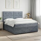  Boxspring krevet s madracem Tamnosiva 140 x 190 cm Baršun Cijene