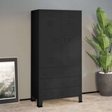 vidaXL industrijska garderobna omara črna 90x50x180 cm kovinska | Shoptok.si