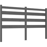 Uzglavlje za krevet sivo 146 x 4 x 100 cm od masivne borovine | shoptok.hr