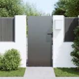 vidaXL Vrtna vrata Crna 105 x 200 cm Čelik s praškastim premazom | shoptok.hr