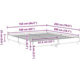  Okvir kreveta bez madraca 160x200 cm konstruiranog drva | shoptok.hr