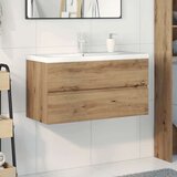 Ormarić omarica za umivalnik z vgrajenim umivalnikom pipo Artisan Oak | Shoptok.si