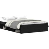 Maison Chic Posteljni Okvir - Dvoposteljna postelja brez vzmetnice črni hrast 120x200 cm inž. les, (22082585) | Shoptok.si