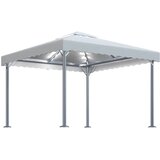  Sjenica s LED svjetlosnim trakama 300 x 300 cm krem aluminijska | shoptok.hr