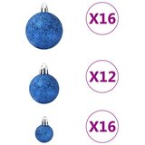  Set od 100 božićnih kuglica plavi | shoptok.hr