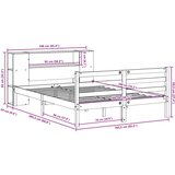 vidaXL Knjižna postelja brez vzmetnice 160x200 cm trdna borovina | Shoptok.si