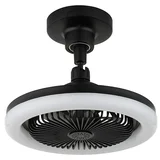 03680S - LED prigušiva plafonski ventilator LIDEA LED/20W/230V 3000-6500K crna+daljinski upravljač