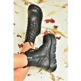 Fox Shoes Black Women's Boots with Filled Soles Cene