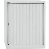 BISLEY Euro omara z rolojem, širina 800 mm, 2 polici, svetlo siva | Shoptok.si