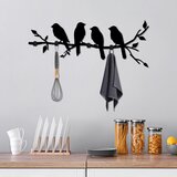 Lessentiel Maison zidna vešalica Sitting Birds, 62x42x2cm, Crna | ePonuda.com