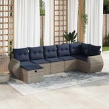 vidaXL 7-dijelni set vrtnih sofa sivi od poliratana | shoptok.hr