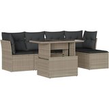 Maison Chic Seti vrtnega pohištva - Vrtna garnitura - Vrtni pohištvo set 6-delna z blazinami siv poli ratan, (21804100) | Shoptok.si