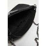 Marisse Imitation Snakeskin Shoulder Bag, Black | Shoptok.si