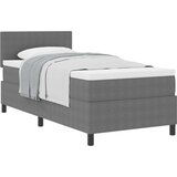 Box Spring Krevet s Madracem Svijetlo Sivi 100x200 cm Kordurojsko Platno | shoptok.hr