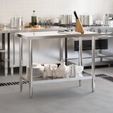  Kuhinjski radni stol 110 x 55 x 85 cm od nehrđajućeg čelika | shoptok.hr