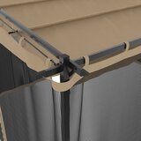  Sjenica s mrežastim smeđesiva 4 x 3 m krem čelična | shoptok.hr
