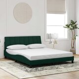  Okvir kreveta s LED-om bez madraca Hanko tamnozeleni 160x200 cm baršunasti | Eponuda.com