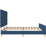  Postelja Modra 200x200 cm Tkanina, (22049279) | Shoptok.si