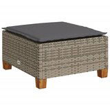 Furnova Vrtni stolček z blazino siv 63,5x56x32 cm poli ratan, (21954092) | Shoptok.si