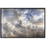  Plakat Golden Reflections on Clouds Announcing Dusk 90x60 Crni okvir | shoptok.hr